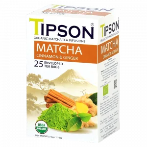 Tipson Matcha Cinnamon&Ginger zeleni čaj