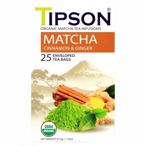 Tipson Matcha Cinnamon&Ginger zeleni čaj