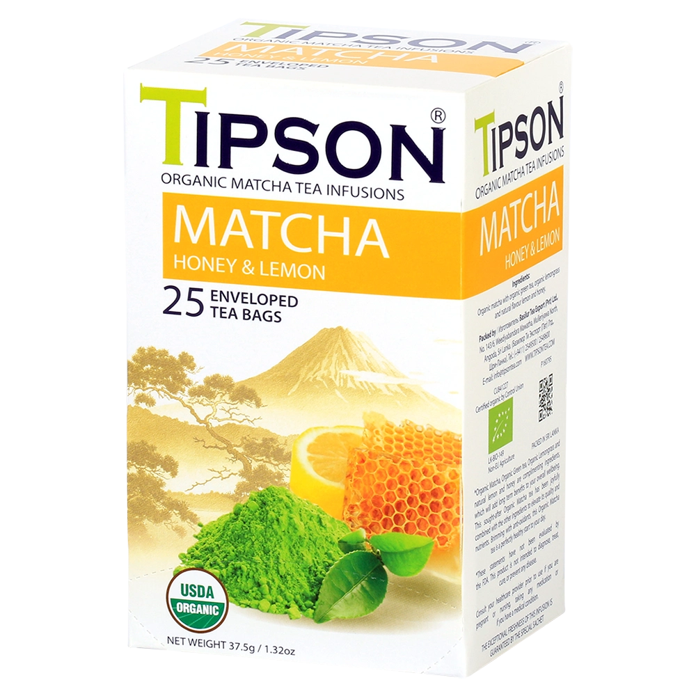 Tipson Matcha Honey&Lemon zeleni čaj