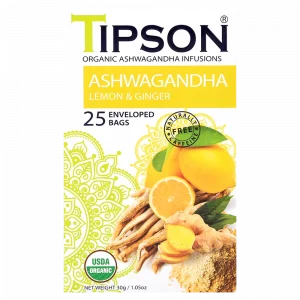 Tipson Ashwagandha Lemon&Ginger biljni čaj