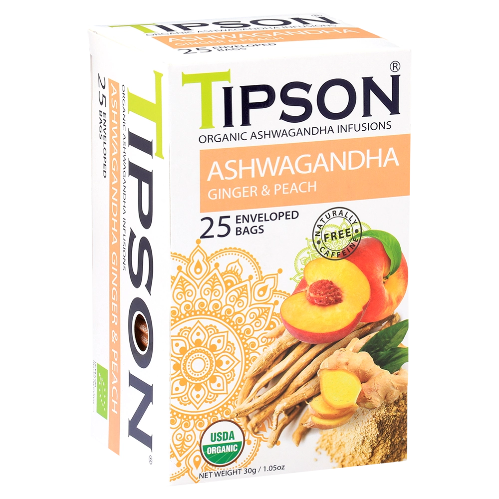 Tipson Ashwagandha Ginger&Peach biljni čaj