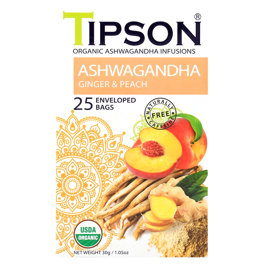 Tipson Ashwagandha Ginger&Peach biljni čaj